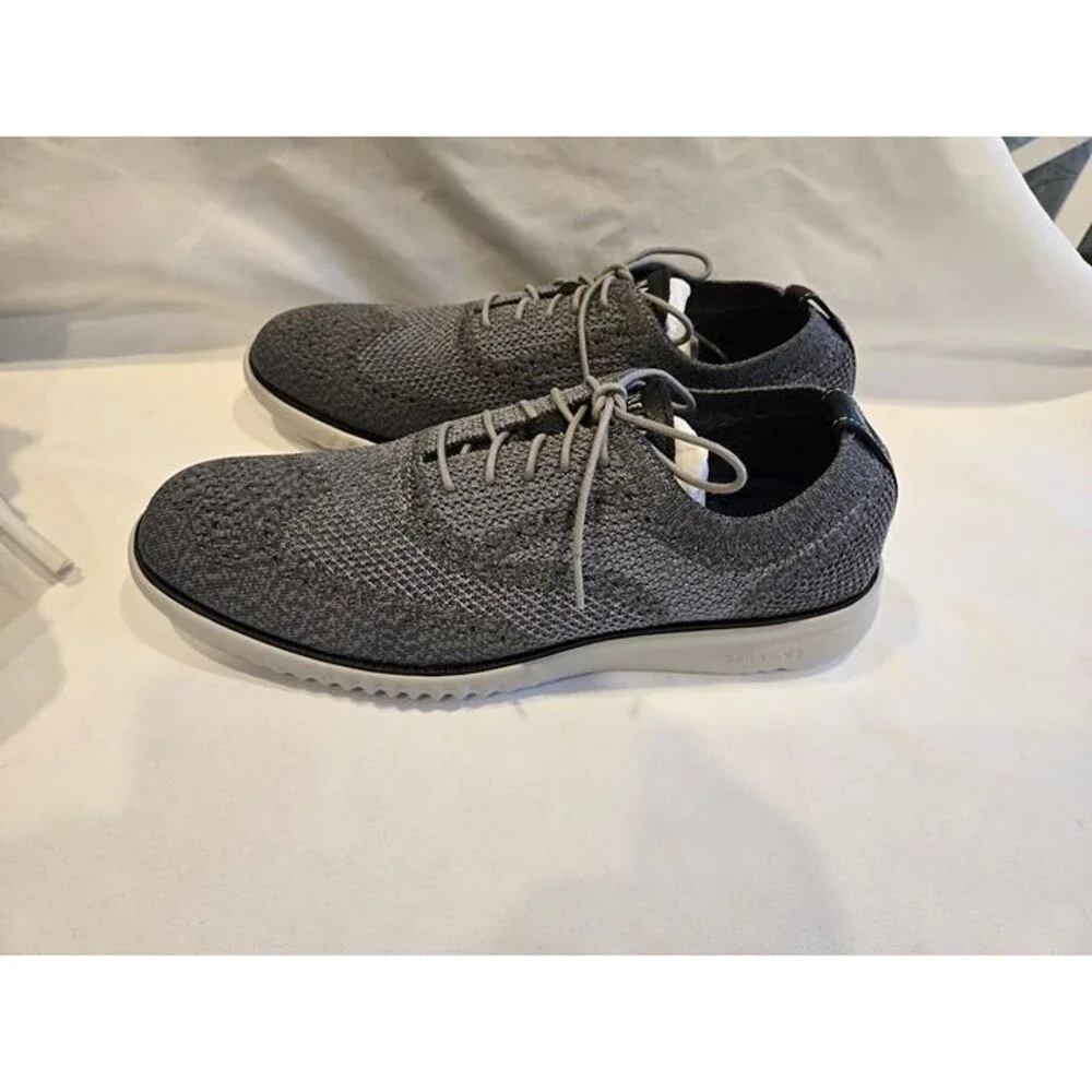 Cole Haan ZEROGRAND StitchLite Wingtip Oxford Magnet Vapor Grey Mens 11.5 M NEW